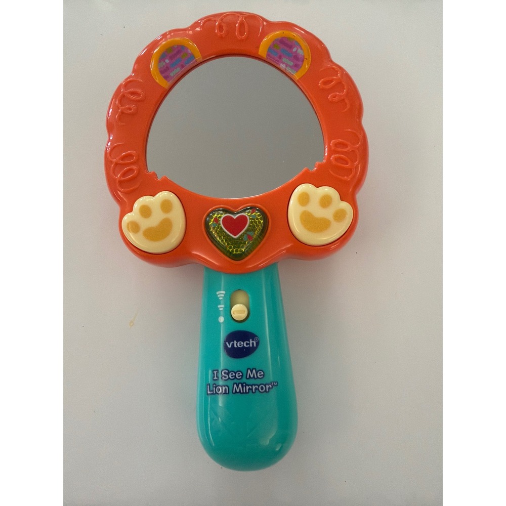 Vtech I See Me Lion Mirror Interactive Baby Toy Orange Teal 80-540900